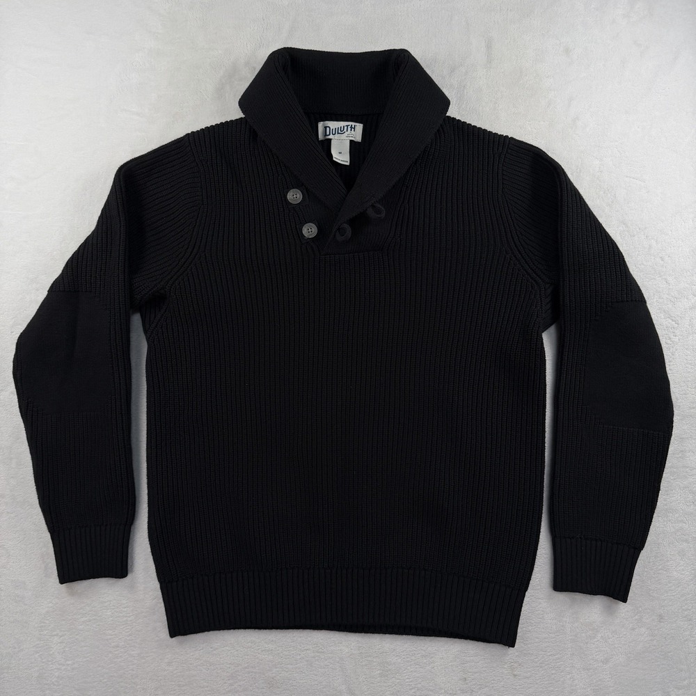Duluth Trading Infantry Sweater Mens M Brigadier Shawl Collar Thick Knit Jumper